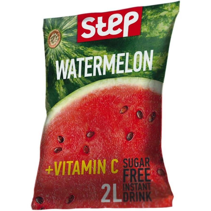 imageKENDY Step Aromatisant pour eau sans sucre zro calorie prparation en poudre pour boisson instantane 24 sachets saveur pastque