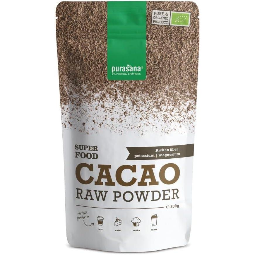 imagePurasana Cacao en poudre Bio 200g cacao cru non sucr chocolat en poudre vegan ampamp certifi bio