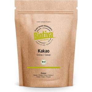 Cacao en poudre bio 1000g – 100% de poudre de cacao pur fortement dégraissé (11% de matières grasses) – Sans sucre – Sans additifs – Conditionné et contrôlé en Allemagne – Biotiva(Cacao)
