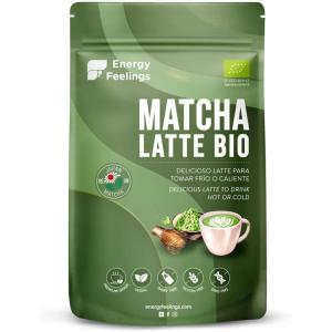 Energy Feelings Matcha Latte Mix Bio 200g, Poudre de Matcha Latte Instantané Premium, Sans Gluten ni Lactose, Sans Sucre Ajouté, Thé Vert Biologique du Japon, Organic