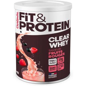 Gerlinéa Fit & Protein – Boisson Protéinée Saveur Fruits Rouges – Clear Whey – Protéines Après le Sport – Musculation Femme – Sans Sucres – 54 Kcal / portion – 288 g (18 boissons)(Fruits Rouges)
