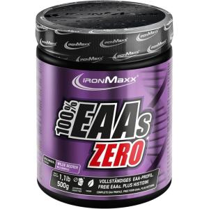 IronMaxx 100% EAAs Zero – Fruits des Bois 500g | Boisson Poudre Vegan Sans Sucre à Base de 8 Acides Aminés Essentiels | Support pour Musculation & Fitness(Baies sauvages)