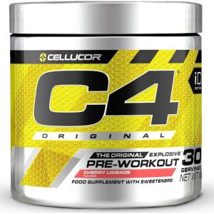 Poudre pré-entraînement C4 Original – éclats d&rsquo;orange | boisson énergisante pré-entraînement sans sucre pour homme/femme | 150 mg de caféine + bêta-alanine + monohydrate de créatine | 30 portions(Limonade cerise/citron vert)