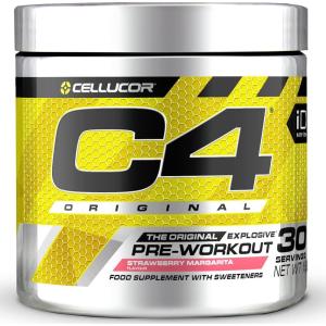 Poudre pré-entraînement C4 Original – éclats d&rsquo;orange | boisson énergisante pré-entraînement sans sucre pour homme/femme | 150 mg de caféine + bêta-alanine + monohydrate de créatine | 30 portions(Margarita fraise)
