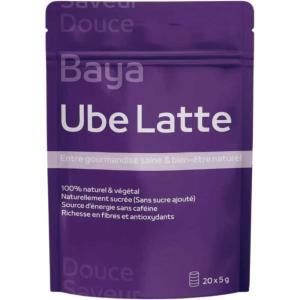 Ube Poudre – Ube latte-Qualité Premuim-Saveur Douce -Faible Calories & Sucres -Sans gluten ni caféine-Riche en Antioxydants & Fibres-À savourer en Latte, Dessert ou Pâtisserie-100g