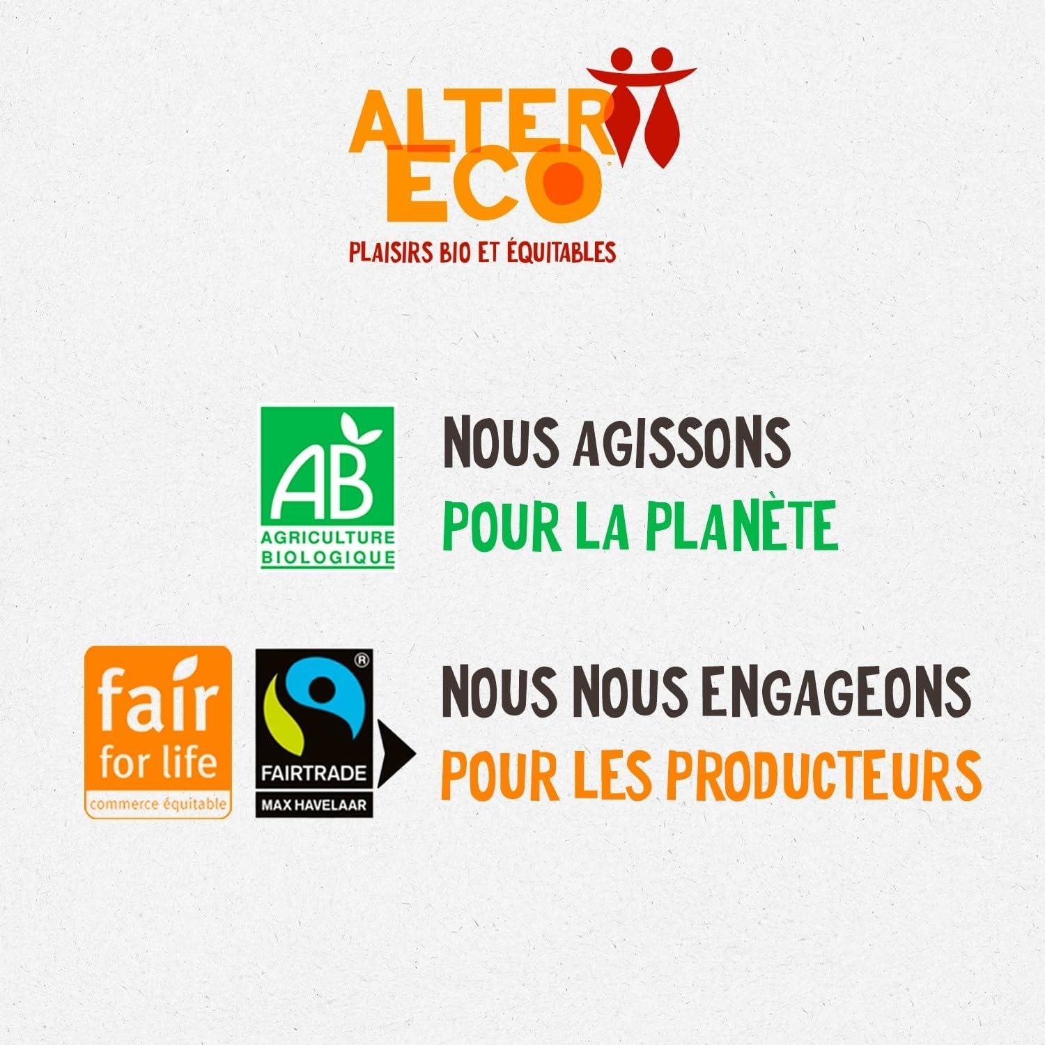 imageALTER ECO Sucre Muscovado en Poudre Sucre Complet Bio et quitable Origine Philippines 500 gEn Morceaux