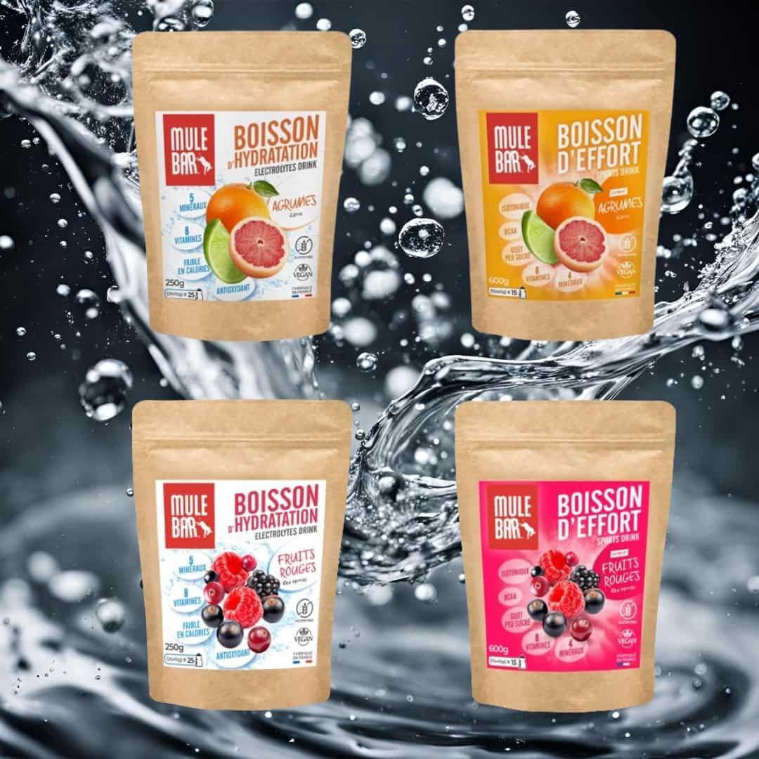 imageMULEBAR Boisson DHydratation En Poudre Fruits Rouges Antioxydant 8 Vitamines 5 Minraux Electrolytes Got Trs Peu Sucr Facile Digrer Fabriqu En France 250grAgrumes