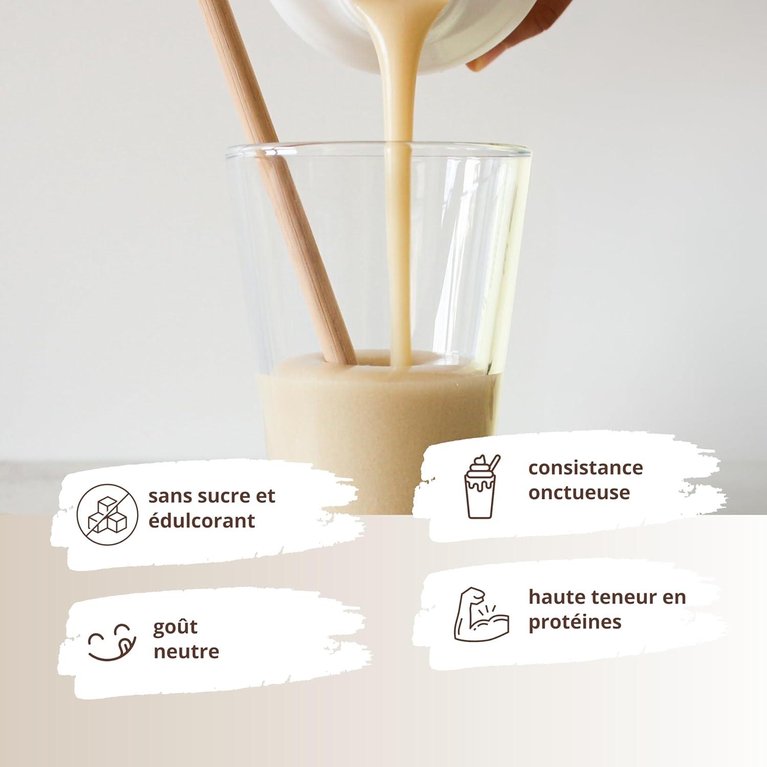 imageNutri Chocolat en poudre aux protines naturelles sans dulcorant 500g boisson sans lactose et sans sucre comme shake ou pour la cuisson au four sans gluten vgtalienNeutre