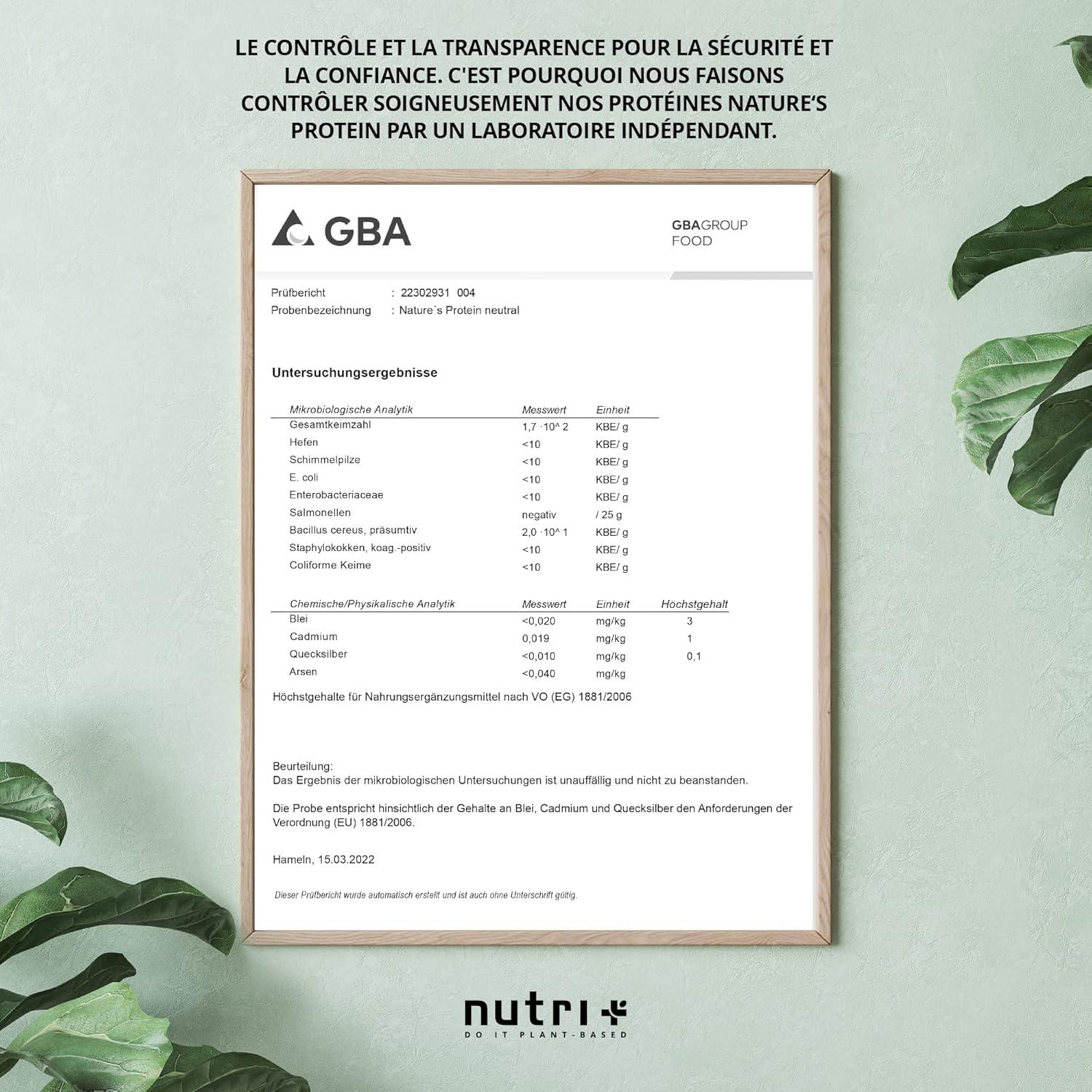imageNutri Chocolat en poudre aux protines naturelles sans dulcorant 500g boisson sans lactose et sans sucre comme shake ou pour la cuisson au four sans gluten vgtalienNeutre