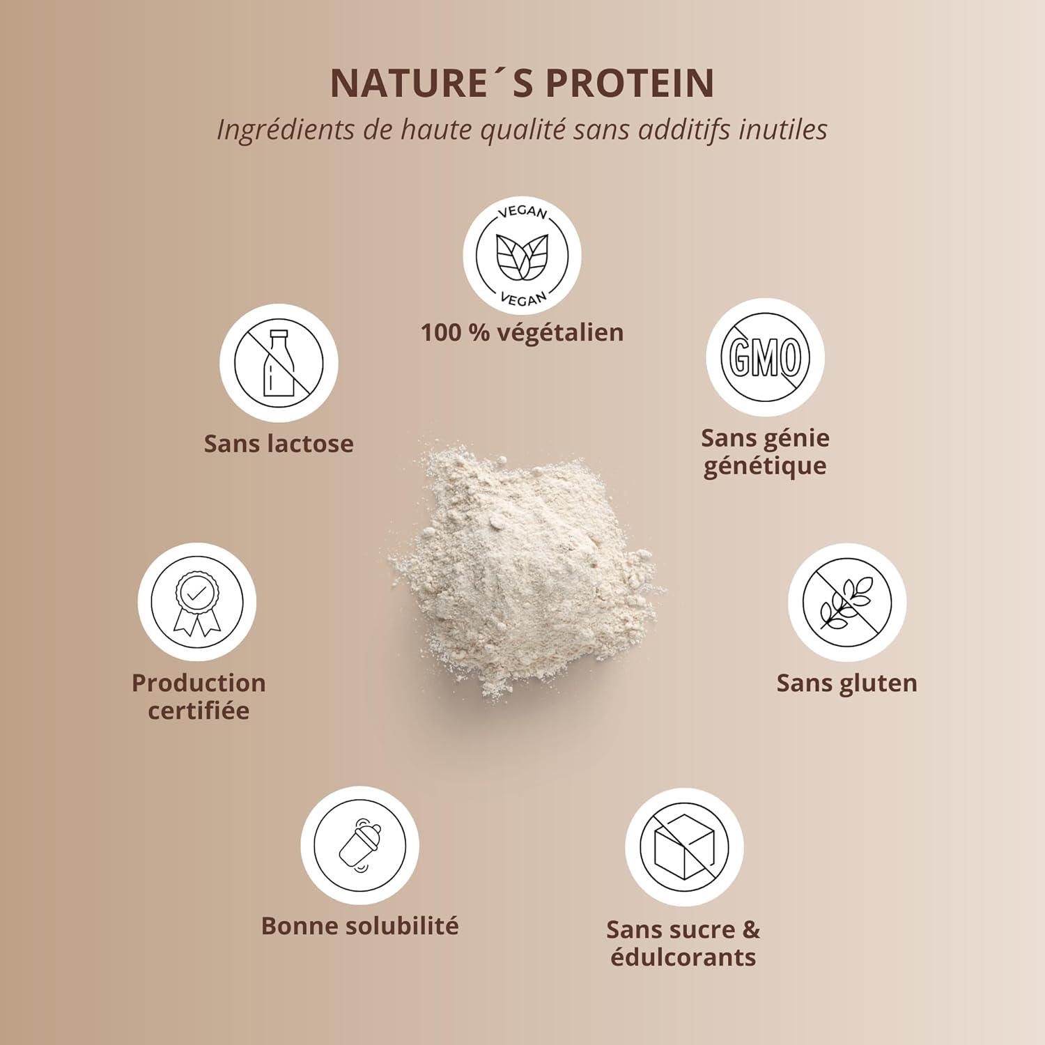 imageNutri Chocolat en poudre aux protines naturelles sans dulcorant 500g boisson sans lactose et sans sucre comme shake ou pour la cuisson au four sans gluten vgtalienChocolat