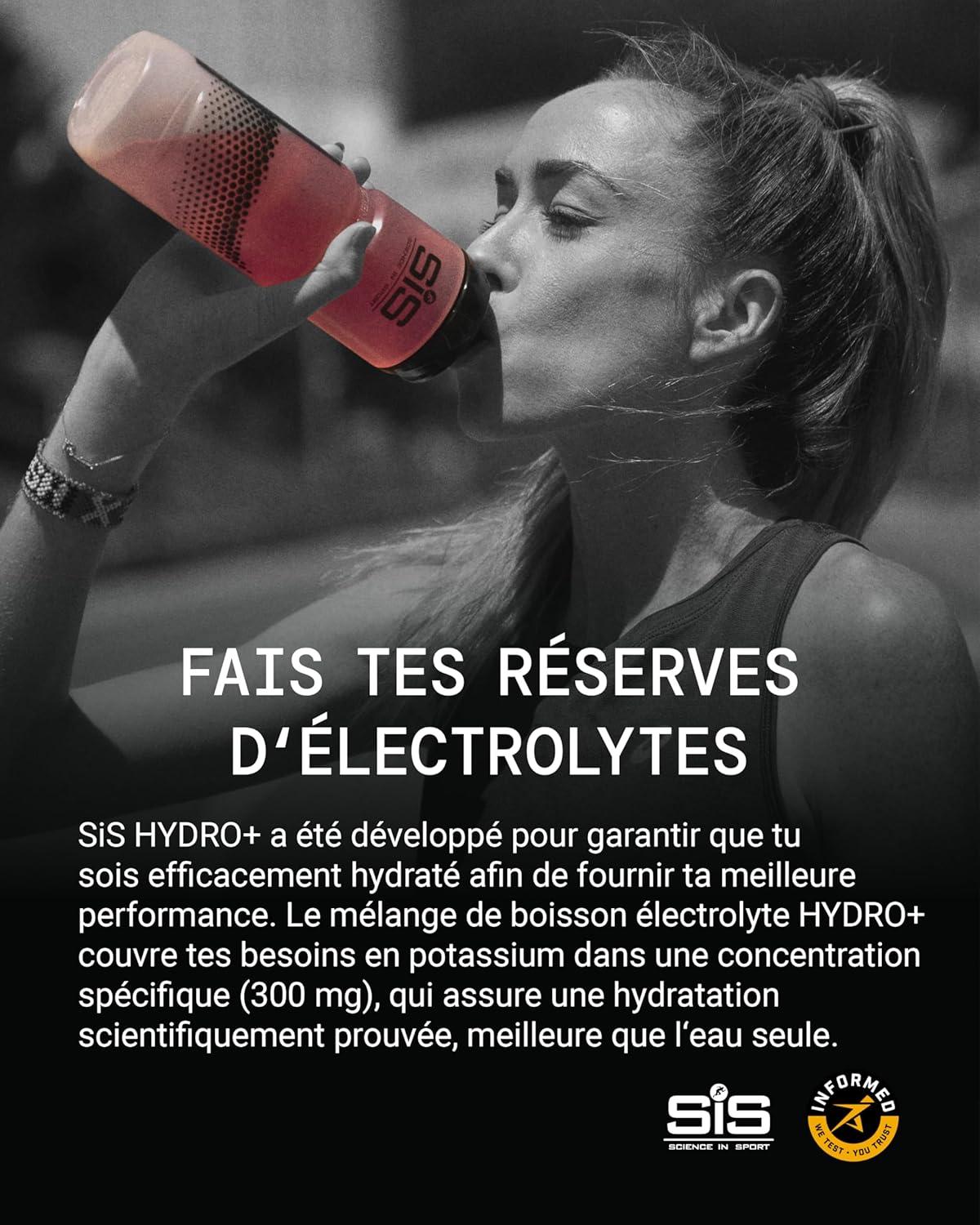 imageScience in Sport HYDRO Electrolyte Drink Mix 6x43g Orange ampamp mangue Poudre dlectrolytes vegan Boisson sportive en poudre avec vitamine C et 5 lectrolytes essentielsFruits Rouges