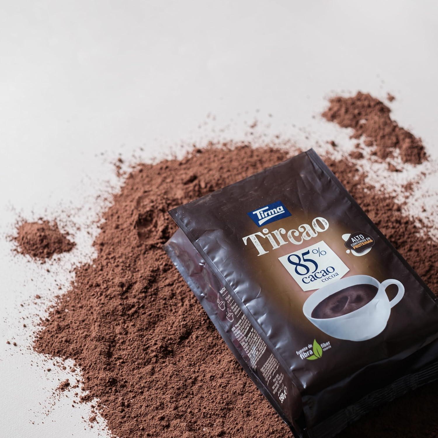 imageTirma TirCao 85 cacao en poudre 350g Cacao soluble sans sucre ajout Boisson chocolate pour petitdjeuner et desserts Idal pour rgimes vgtaliens
