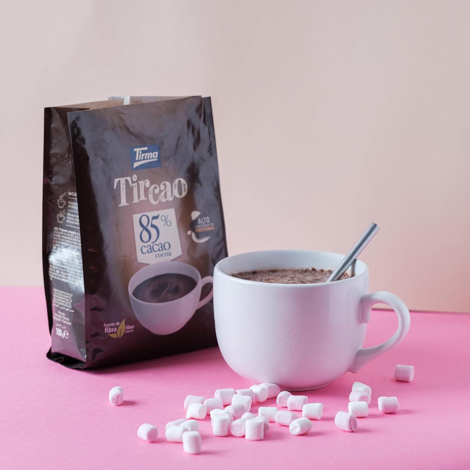 imageTirma TirCao 85 cacao en poudre 350g Cacao soluble sans sucre ajout Boisson chocolate pour petitdjeuner et desserts Idal pour rgimes vgtaliens