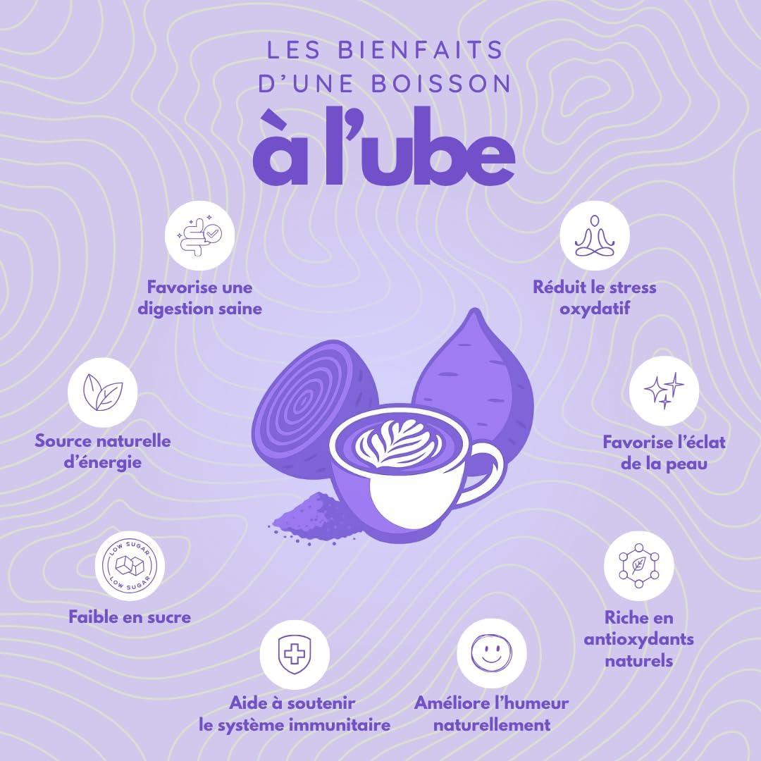 imageUBE DRINK Poudre dUbe Premium 100 Naturelle 100g Igname Violette Latte Ptisseries Smoothies Vegan Sans Gluten Sans Lactose Sans Sucre Vanille de MadagascarFraise naturelle