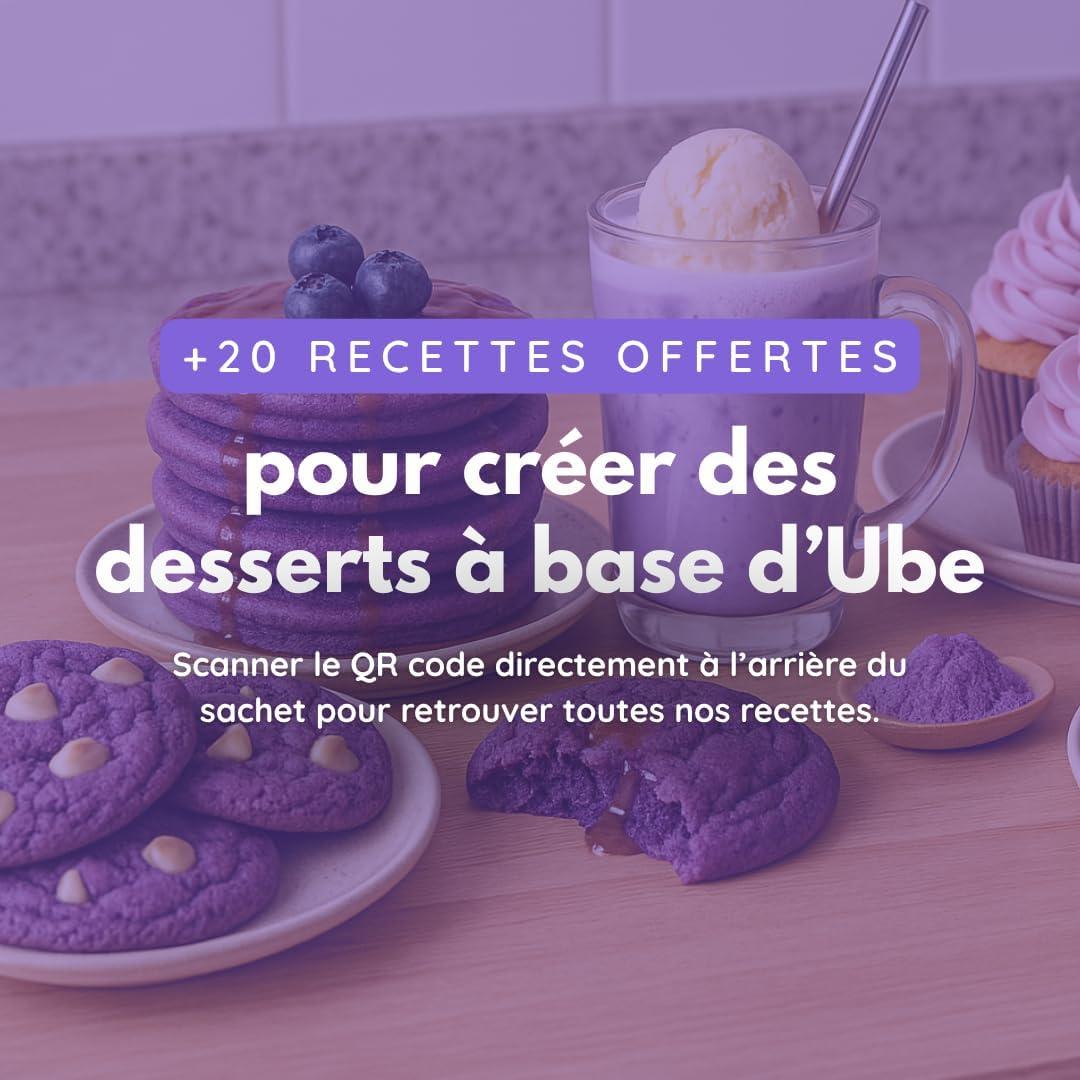 imageUBE DRINK Poudre dUbe Premium 100 Naturelle 100g Igname Violette Latte Ptisseries Smoothies Vegan Sans Gluten Sans Lactose Sans Sucre Vanille de MadagascarNature