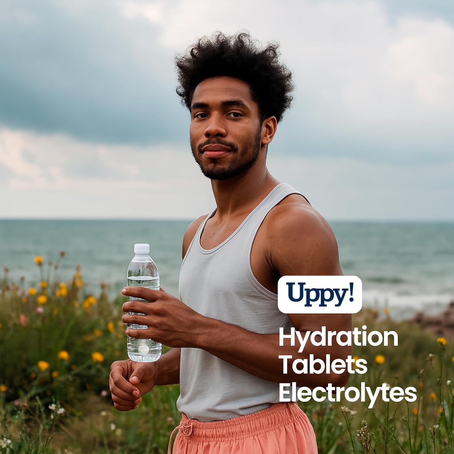 imageUppy Pastilles dHydratation lectrolytes CitronLimette 10 units 1 Tube Boisson Effervescente Rhydratation Pour Voyage Sport Festivals Alternative Saine aux Boissons SucresLemon Lime