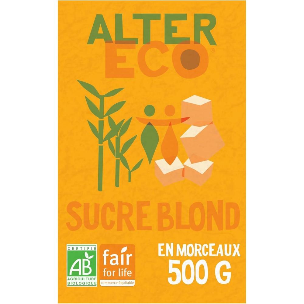 imageALTER ECO Sucre Muscovado en Poudre Sucre Complet Bio et quitable Origine Philippines 500 gEn Morceaux