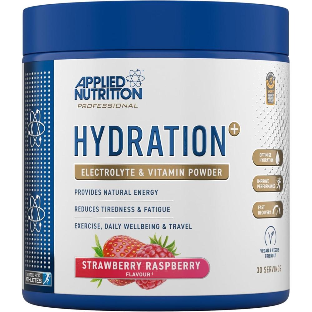 imageApplied Nutrition Hydration  Poudre dlectrolytes et de Vitamines Boisson Isotonique Hydratation nergie Moins de Fatigue 240 g 30 Portions 240g Lemon ampamp LimeStrawberry  Raspberry