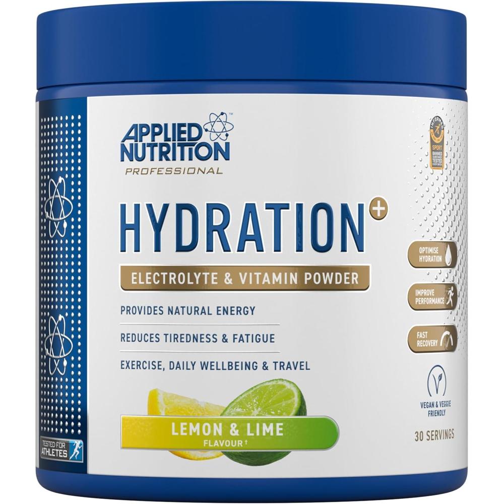 imageApplied Nutrition Hydration  Poudre dlectrolytes et de Vitamines Boisson Isotonique Hydratation nergie Moins de Fatigue 240 g 30 Portions 240g Lemon ampamp LimeLemon  Lime