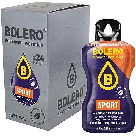 imageBolro SPORT 24x3g Jus en poudre sans sucre dulcor la stvia vitamine C pour enfants et sportifs sans gluten vgtalien saveur dorange242