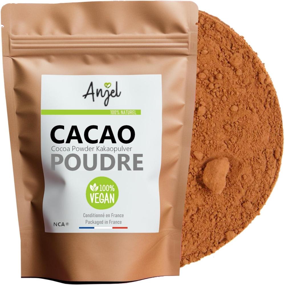 imageCacao en Poudre Cacao alcalinis Fves de cacao Moulu 100 Naturel Sans Sucre Ajout NCA 2505000 Grammes