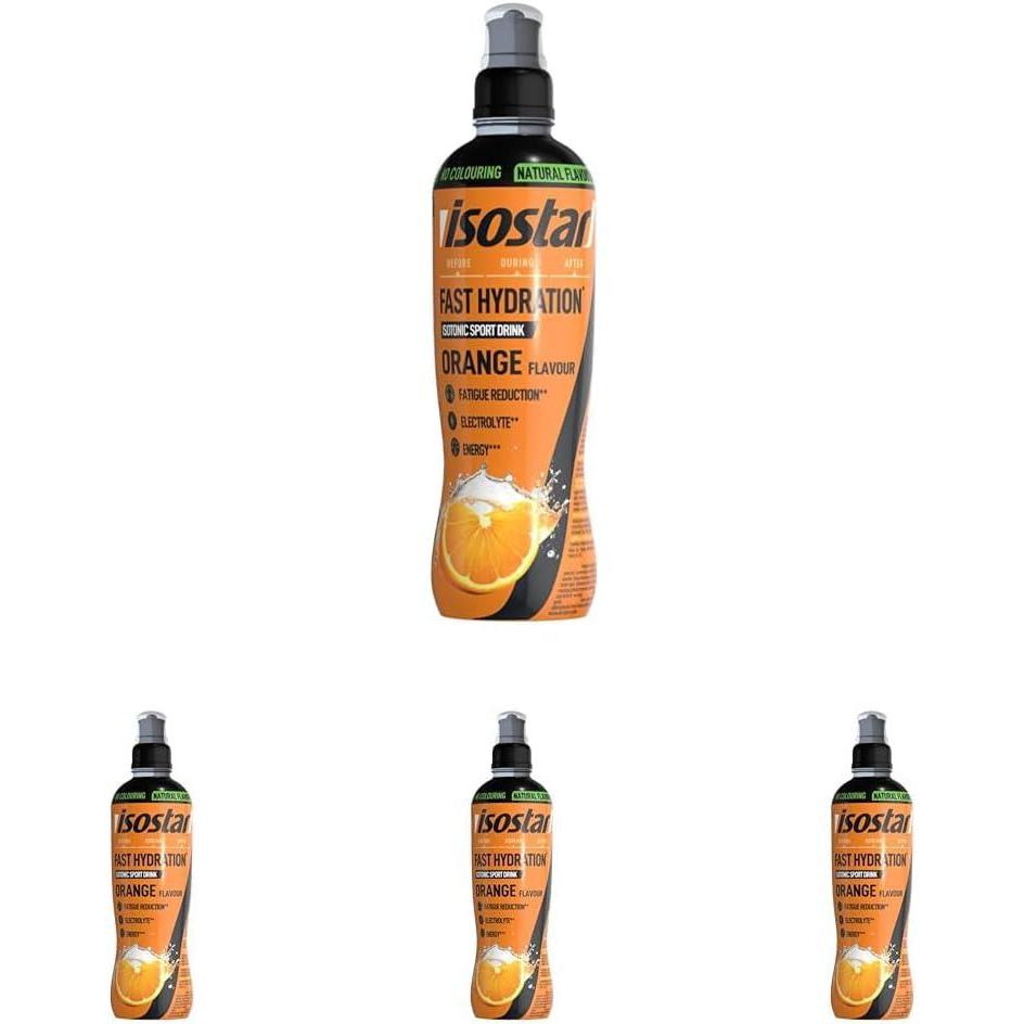 imageIsostar Fast Hydratation  Saveur Orange  Boisson Isotonique pour sportifs  Apport de Glucides et dElectrolytes  Arme Naturel  Sans Colorant  500 ml Lot de 4Pack of 4