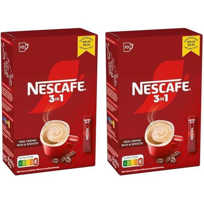imageNESCAFE 3En1 Boisson Au Caf Soluble Got Caf Au Lait Sucr Grains Arabica ampamp Robusta 10 SticksCaf Au Lait Sucr