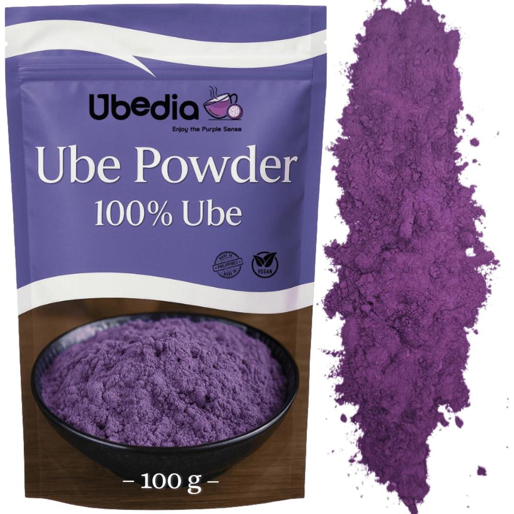 imagePoudre de Ube 100g Poudre 100 Pur Ube Naturel Qualit Premium Grade A Origine Philippines Garantie Sans additifs ou colorants Vegan ampamp Sans Gluten Idal Boissons et Ptisseries