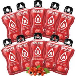 BOLERO Exotiques | Assortiment de 10 sticks 9g de Poudre pour Boisson sans sucre à la Stevia | Sans Conservateur ni colorants artificiels, Faible en calories, il convient pour toute la Famille(Guarana)
