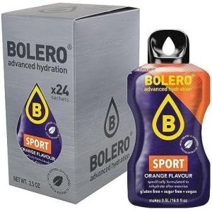 Boléro SPORT 24x3g | Jus en poudre sans sucre, édulcoré à la stévia + vitamine C | pour enfants et sportifs | sans gluten, végétalien | saveur d&rsquo;orange242