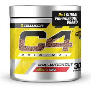 C4 Original Pre Workout Powder, Cola, 30 portions | Boisson énergétique en poudre sans sucre avec 150mg de caféine, 1500mg de créatine monohydrate, 1600mg de bêta-alanine.