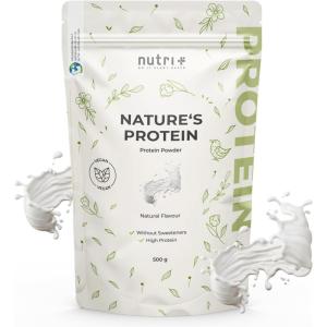 Nutri + Chocolat en poudre aux protéines naturelles sans édulcorant 500g – boisson sans lactose et sans sucre – comme shake ou pour la cuisson au four – sans gluten – végétalien(Neutre)