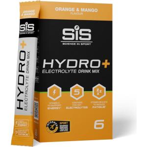 Science in Sport HYDRO+ Electrolyte Drink Mix 6×4,3g Orange & mangue – Poudre d’électrolytes vegan, Boisson sportive en poudre avec vitamine C et 5 électrolytes essentiels(Orange Mangue)
