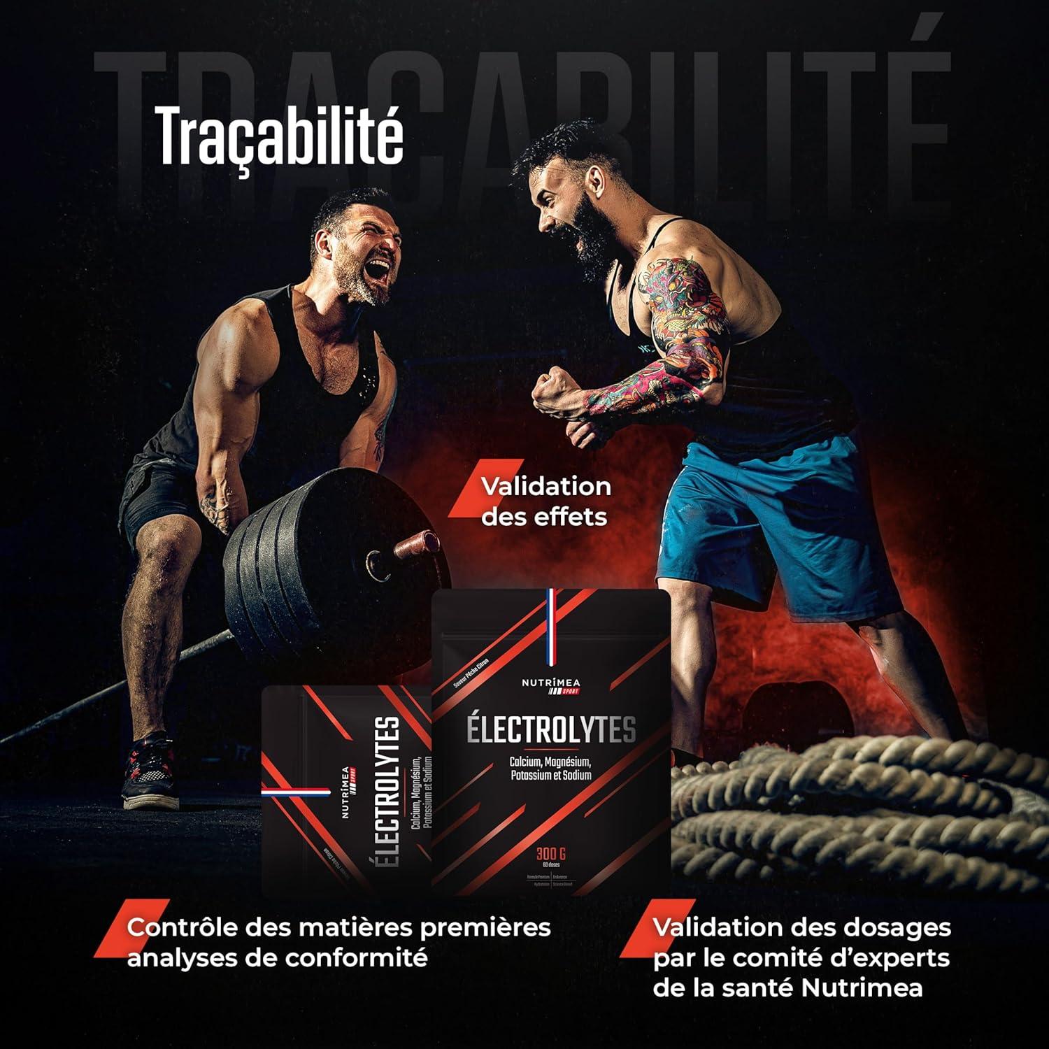 imageELECTROLYTE Boisson dHydratation Calcium Magnsium Sodium Potassium Vitamines B1 B2 B3 B6 C Endurance ampamp Rcupration Faible en Calories Got Pche Citron 60 Sances Nutrimea