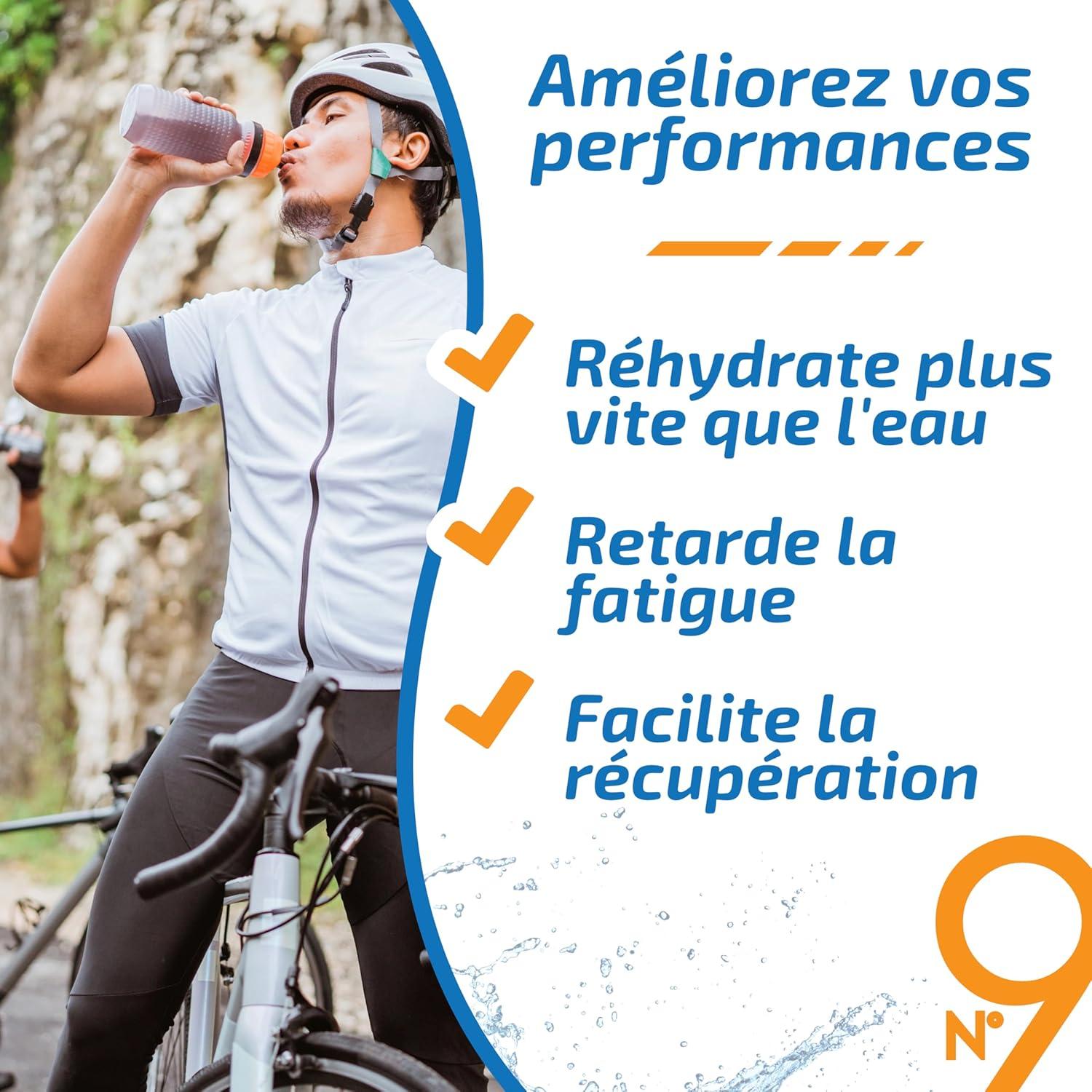 imageHydrascore N9 Fruits Rouges Sachet 4 Dosettes Boisson Isotonique Energtique pour Sportifs Running Vlo Trail Triathlon lectrolytes Hydratation BCAA H1038