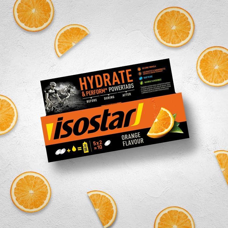 imageIsostar Hydrate ampamp Perform Powertabs Saveur Orange Tablettes Effervescentes Boisson Isotonique Sport lectrolytes Hydratation Running Vlo ampamp Trail Vitamines C E ampamp B110 Tablettes 120gOrange