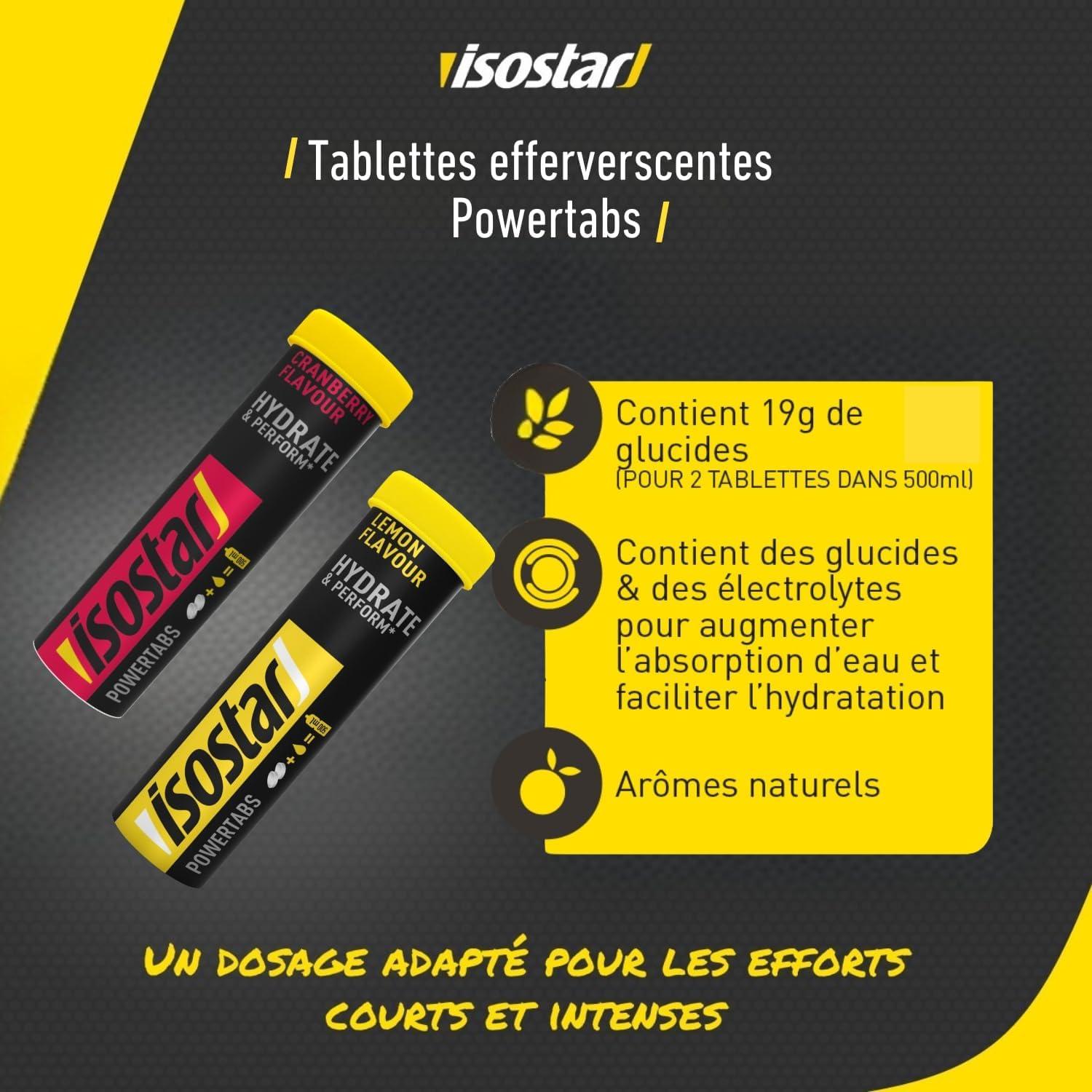 imageIsostar Hydrate ampamp Perform Powertabs Saveur Orange Tablettes Effervescentes Boisson Isotonique Sport lectrolytes Hydratation Running Vlo ampamp Trail Vitamines C E ampamp B110 Tablettes 120gMultisaveurs