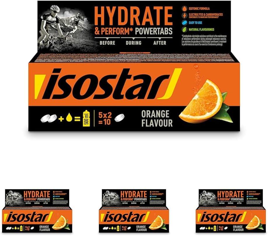 imageIsostar Hydrate ampamp Perform Powertabs Saveur Orange Tablettes Effervescentes Boisson Isotonique Sport lectrolytes Hydratation Running Vlo ampamp Trail Vitamines C E ampamp B110 Tablettes 120gOrange