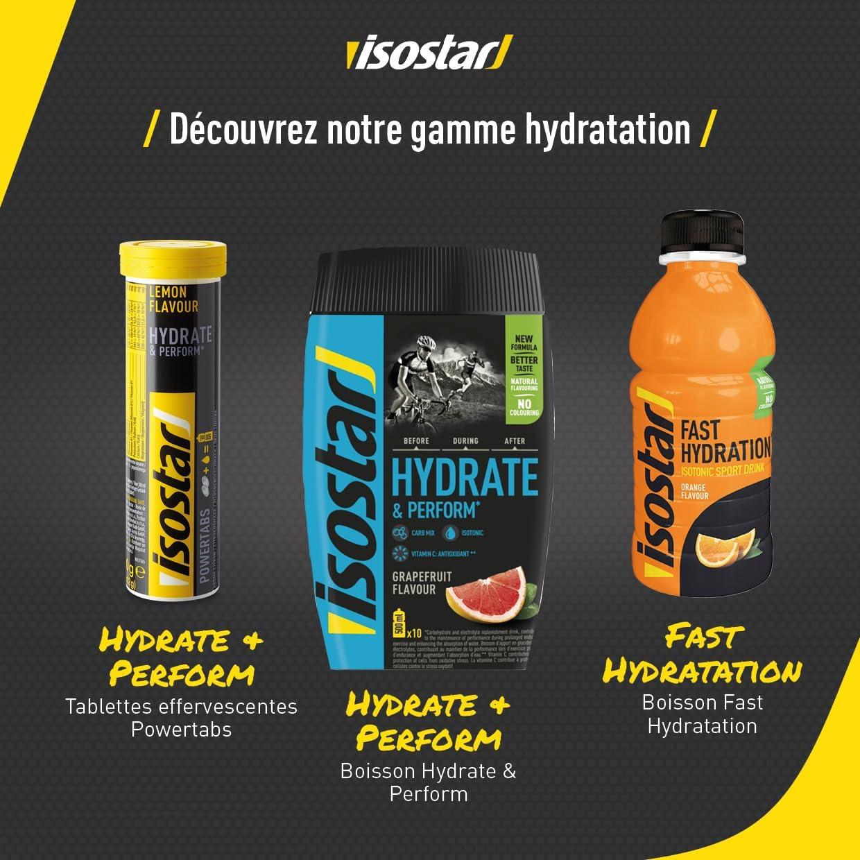 imageIsostar Hydrate ampamp Perform Saveur Citron Poudre pour Boisson Isotonique 14 Doses 560 gCitron 560g 650ml