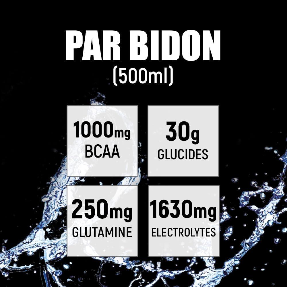 imageOverstims Boisson nergtique Hydrixir Ultra 400g 3 sources de glucides 4 lectrolytes 6 vitamines BCAA Glutamine Bicarbonate de sodium Saveur peu sucre Fruits rougesTh pche