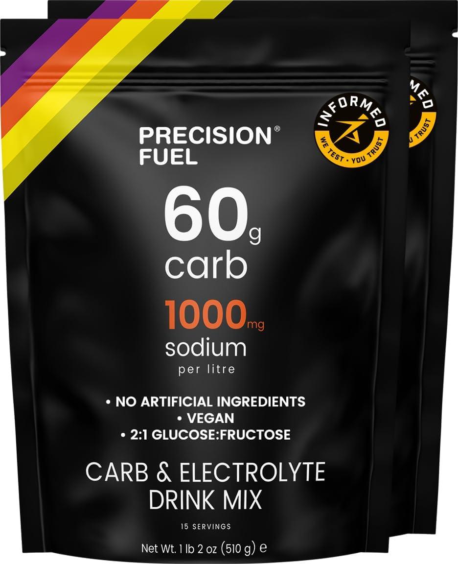 imagePrecision Hydration Carb Only Drink Mix Natural Energy ampamp Carbohydrate Powder Mild Citrus Flavor Up to 120g CarbsLitre Vegan Pack of 2 Carb ampamp Electrolyte Drink MixCarb Electrolyte Drink Mix