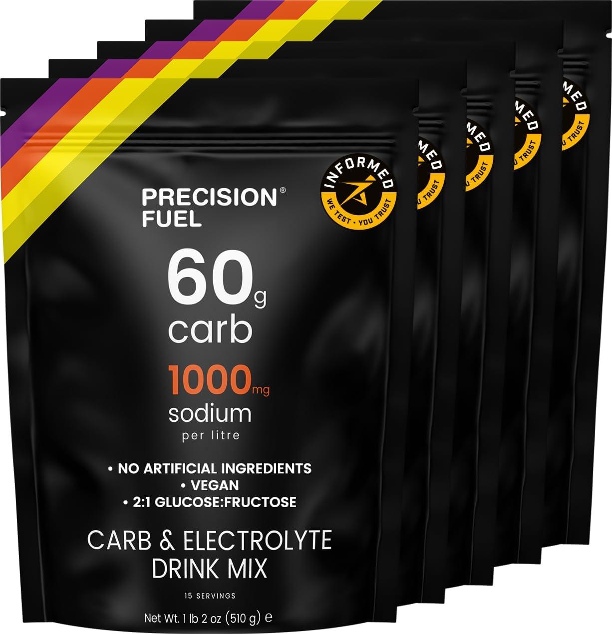 imagePrecision Hydration Carb Only Drink Mix Natural Energy ampamp Carbohydrate Powder Mild Citrus Flavor Up to 120g CarbsLitre Vegan Pack of 2 Carb ampamp Electrolyte Drink MixCarb Electrolyte Drink Mix