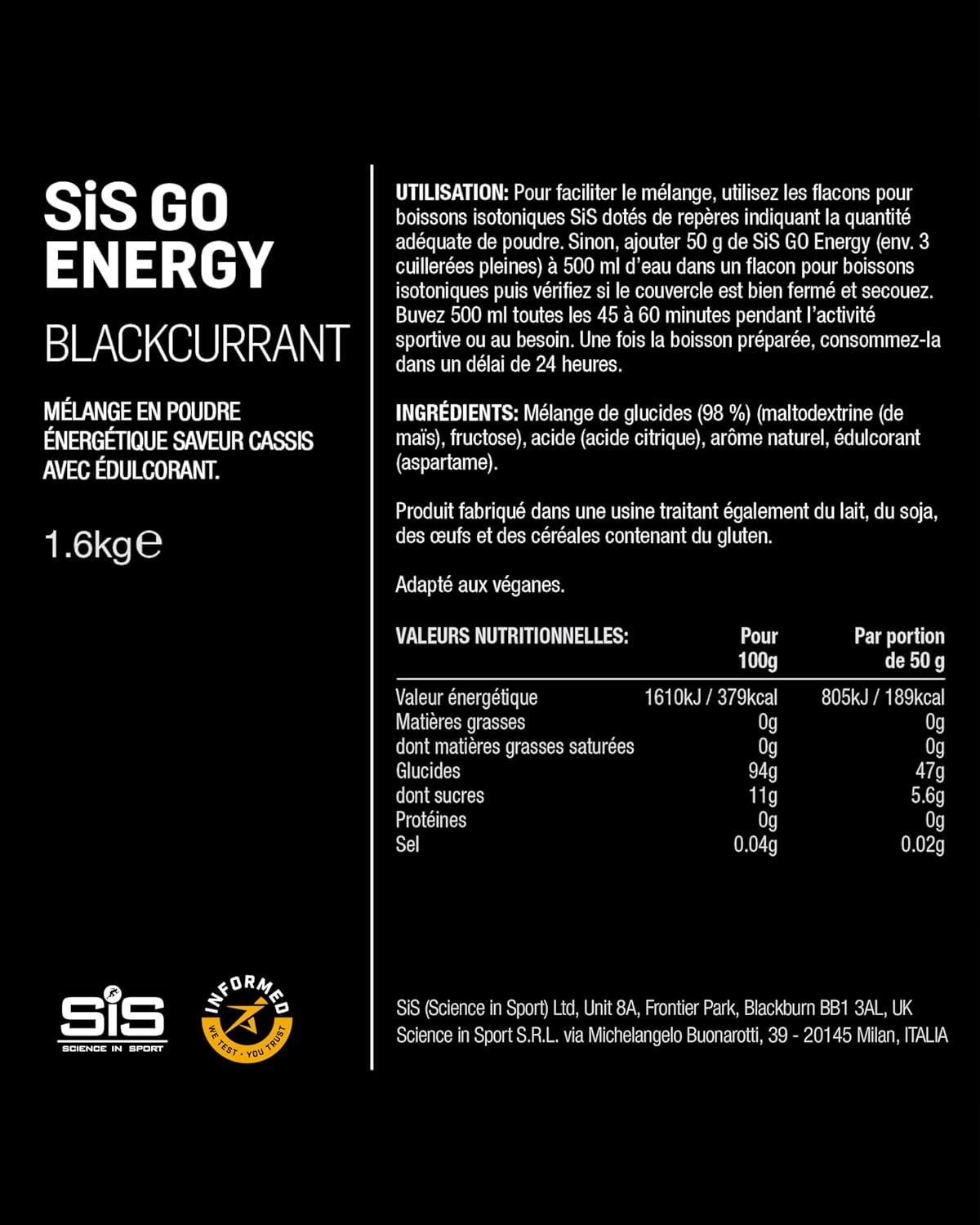imageScience in Sport Sis GO Energy 16KG BlackcurrantCassis