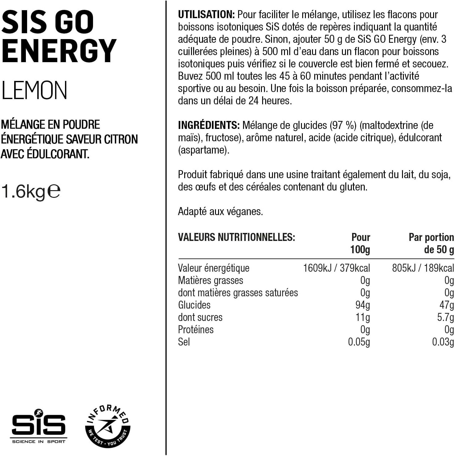 imageScience in Sport Sis GO Energy 16KG BlackcurrantCitron