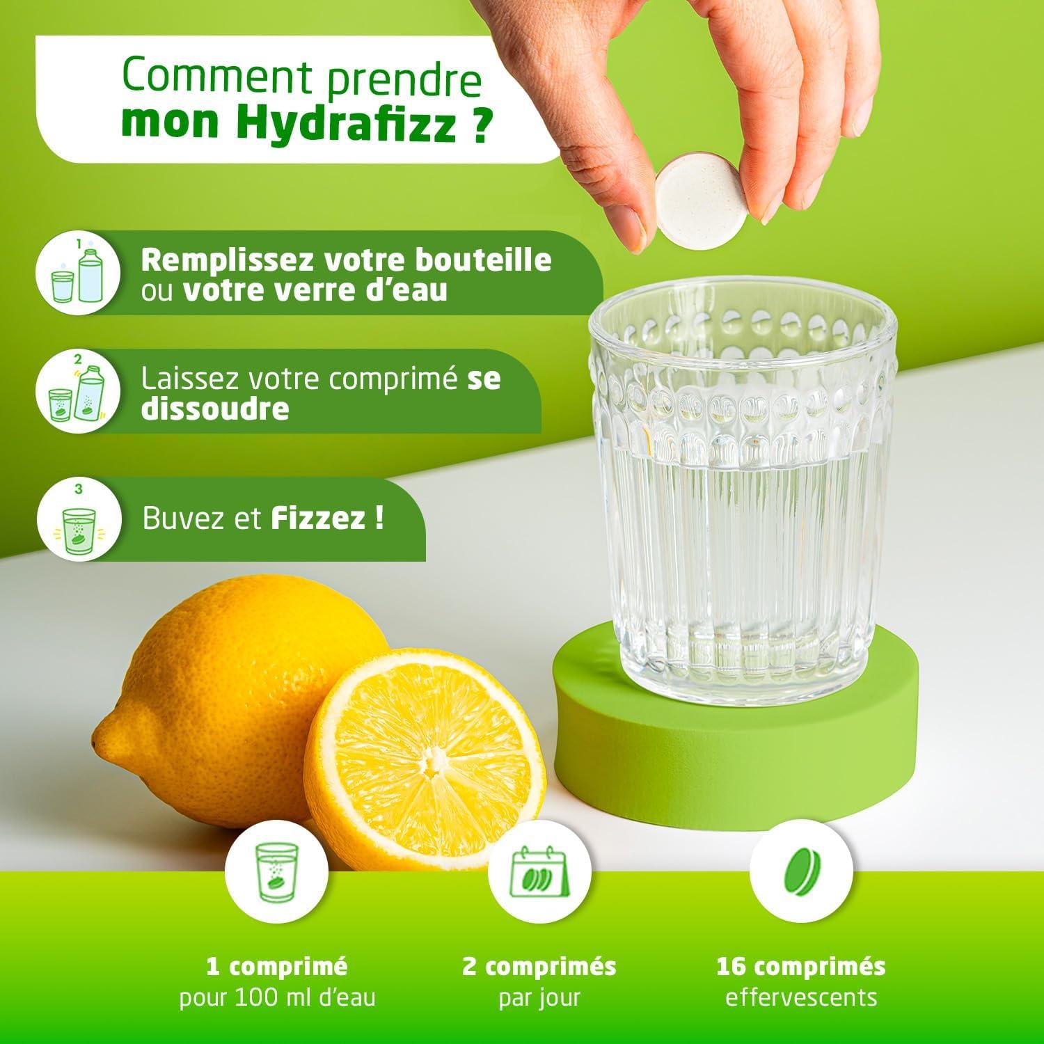 imageUPSA Hydrafizz Dtox Complment Alimentaire Dtox ampamp Hydratation lectrolytes Artichaut Gingembre Bouleau ampamp Vitamine C Got Citron Fabriqu en France 16 Comprims Effervescents