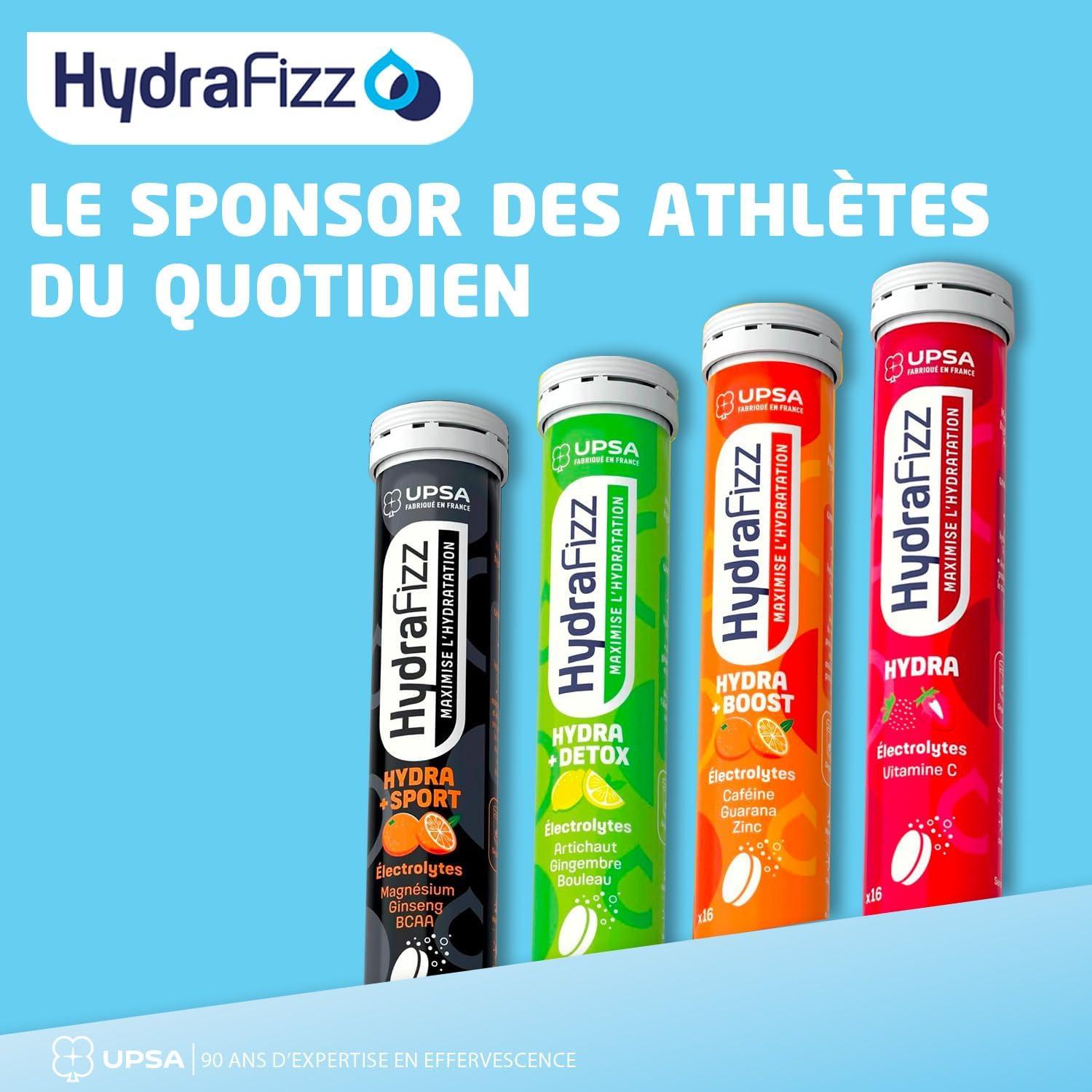 imageUPSA Hydrafizz Dtox Complment Alimentaire Dtox ampamp Hydratation lectrolytes Artichaut Gingembre Bouleau ampamp Vitamine C Got Citron Fabriqu en France 16 Comprims Effervescents