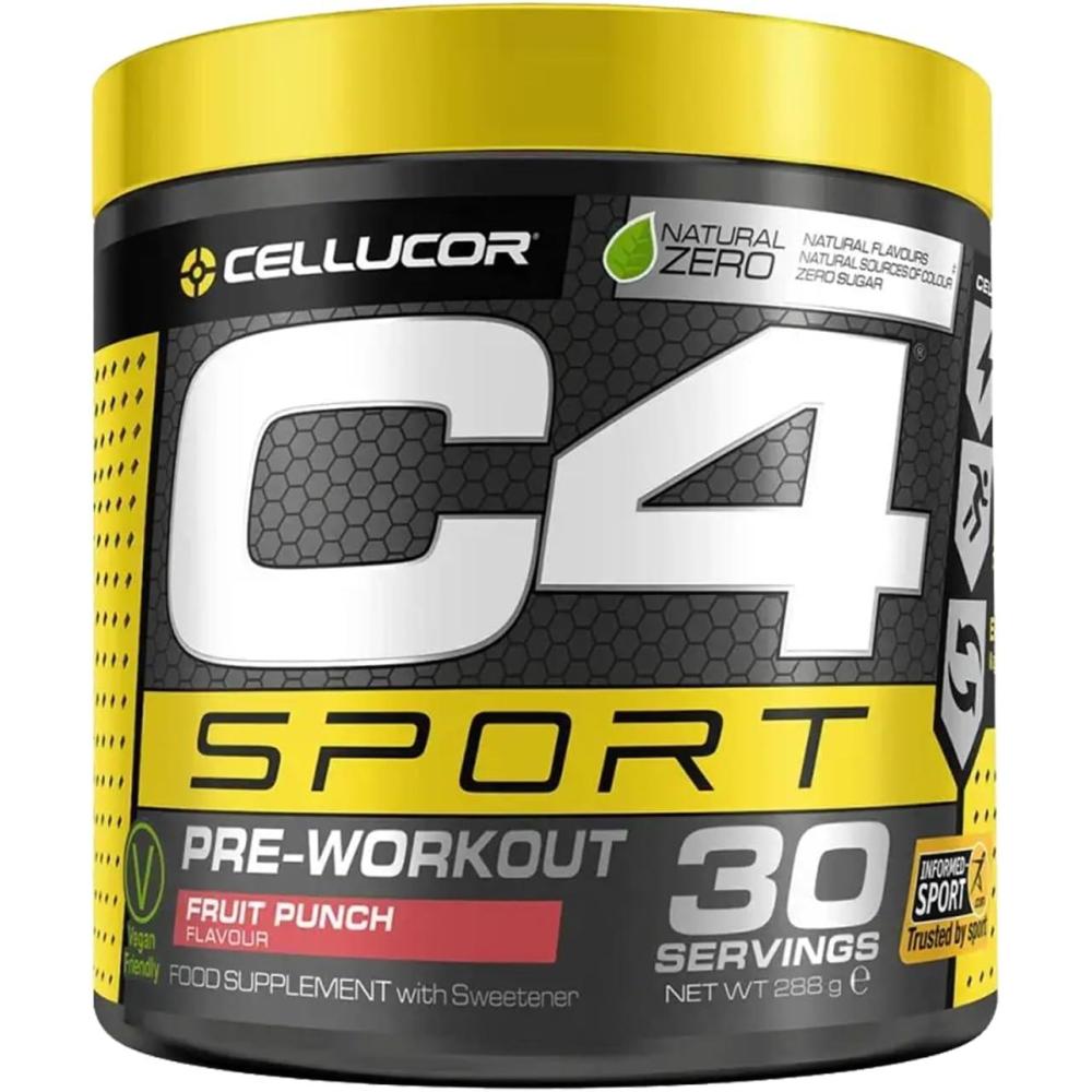 imagePoudre prentranement C4 Sport jus de fruit Boisson nergisante prentranement 135 mg de cafine btaalanine monohydrate de cratine certifi InformedSport 30 portionsJus de fruit