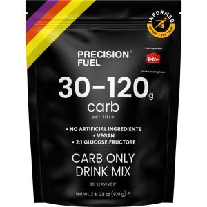 Precision Hydration Carb Only Drink Mix – Natural Energy & Carbohydrate Powder, Mild Citrus Flavor, Up to 120g Carbs/Litre, Vegan (Pack of 2, Carb & Electrolyte Drink Mix)(Carb Only Drink Mix)