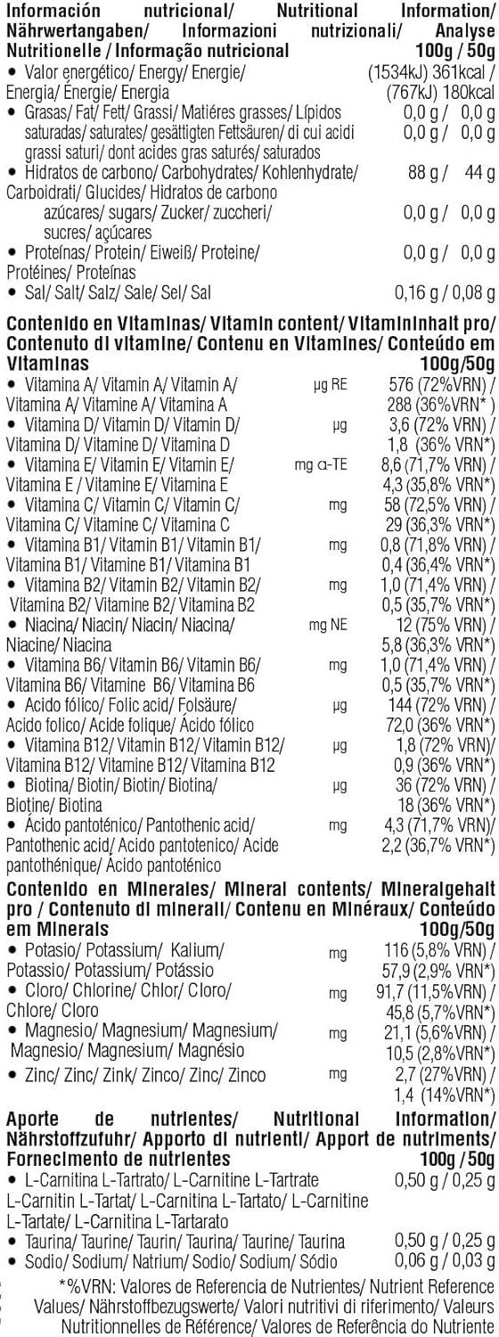 image226ERS Energy Drink Boisson Energtique avec Amylopectine Taurine et LCarnitine Sans Gluten et Sans Lactose Mandarine 500 grCitron