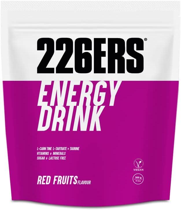 image226ERS Energy Drink Boisson Energtique avec Amylopectine Taurine et LCarnitine Sans Gluten et Sans Lactose Mandarine 500 grFruits Rouges